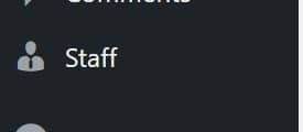 Staff item in menu