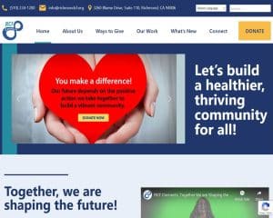 screenshot of RCF connects website