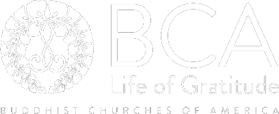 Buddhist Churches of America white logo