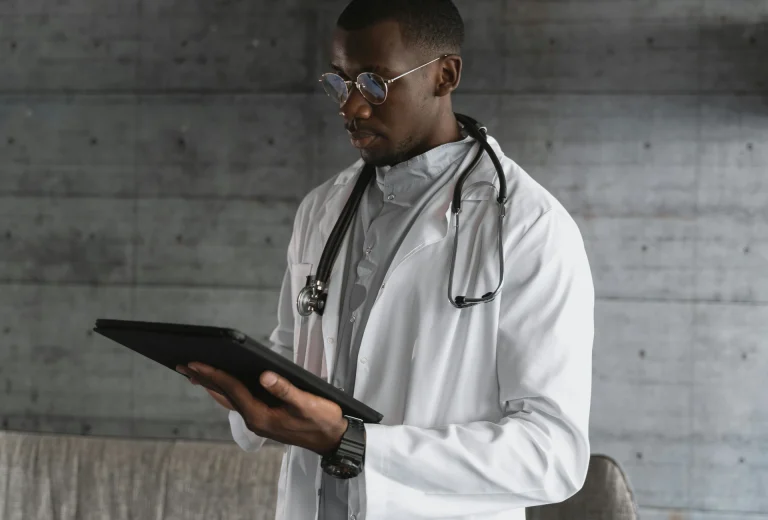 Doctor with a digital tablet
