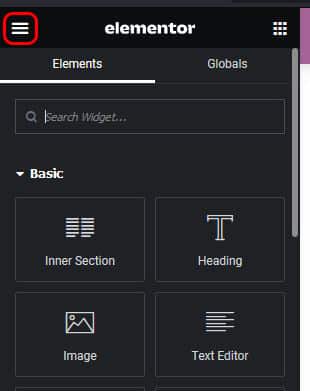 menu hamburger icon