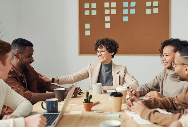 group of people in a council meeting