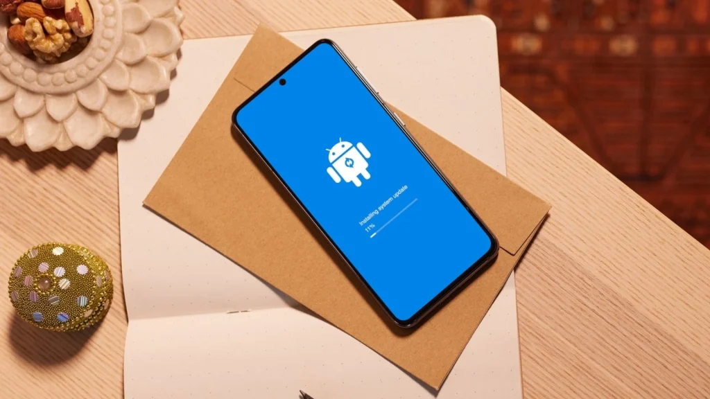 Android phone in update mode