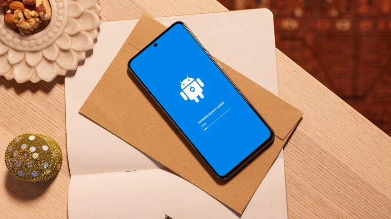 Android phone in update mode