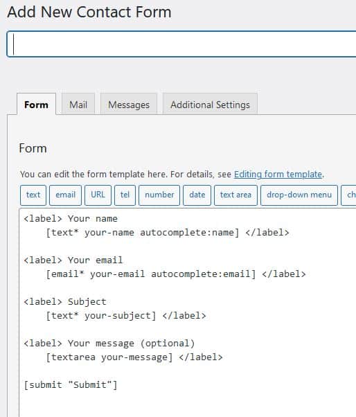 add new contact form