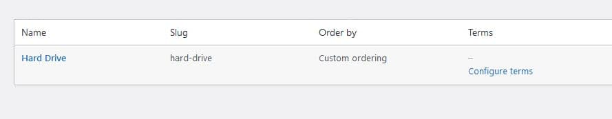 configure terms