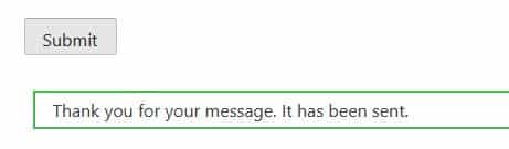 confirmation message