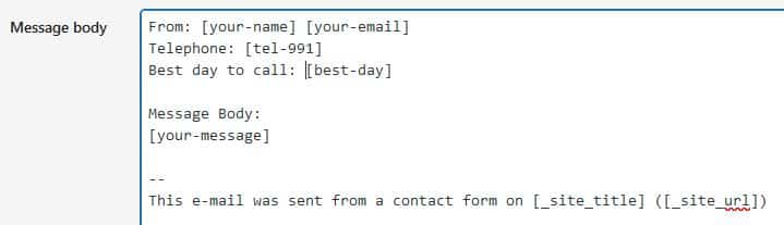 customize message