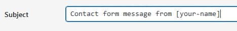 customize subject