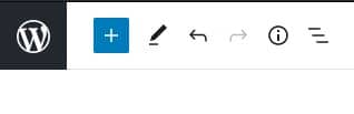 editor page top left toolbar