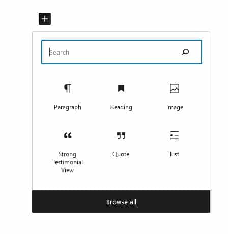 choosing the header block