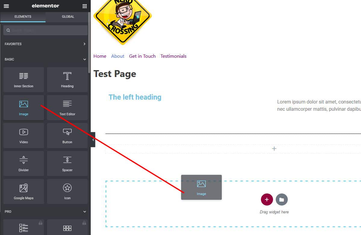 drag and drop image widget