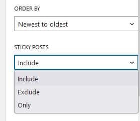 sticky posts