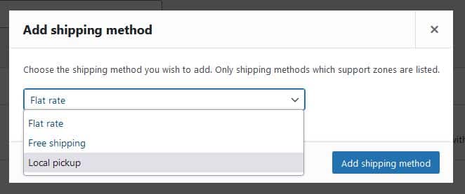 local pickup option