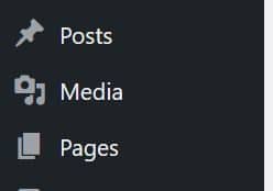 posts and pages in menu
