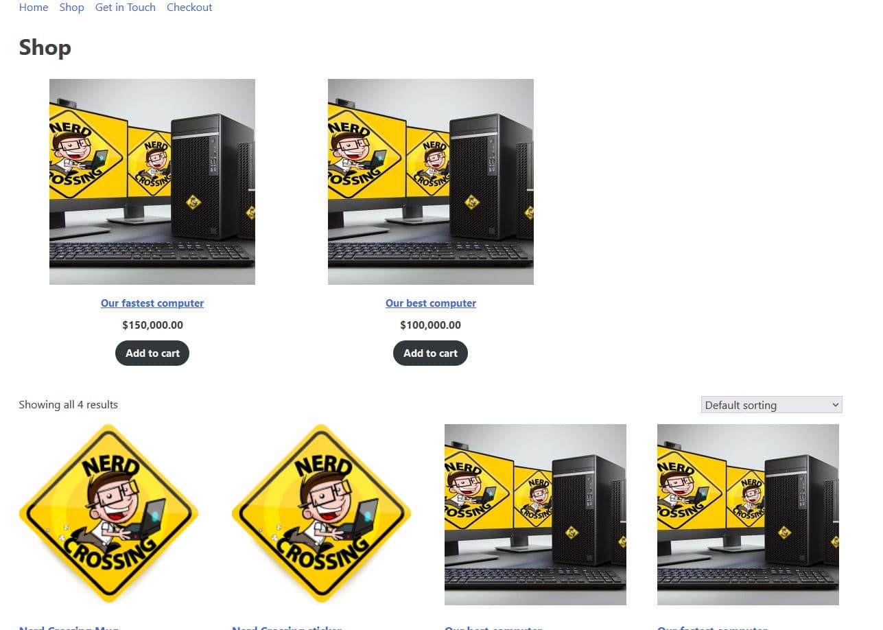 shop with category preview