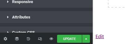 update button