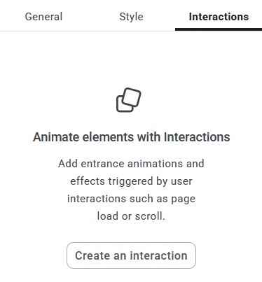 Interactions Tab