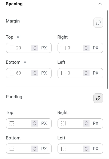Spacing Options