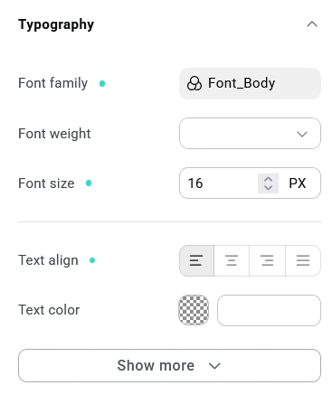 Typography options